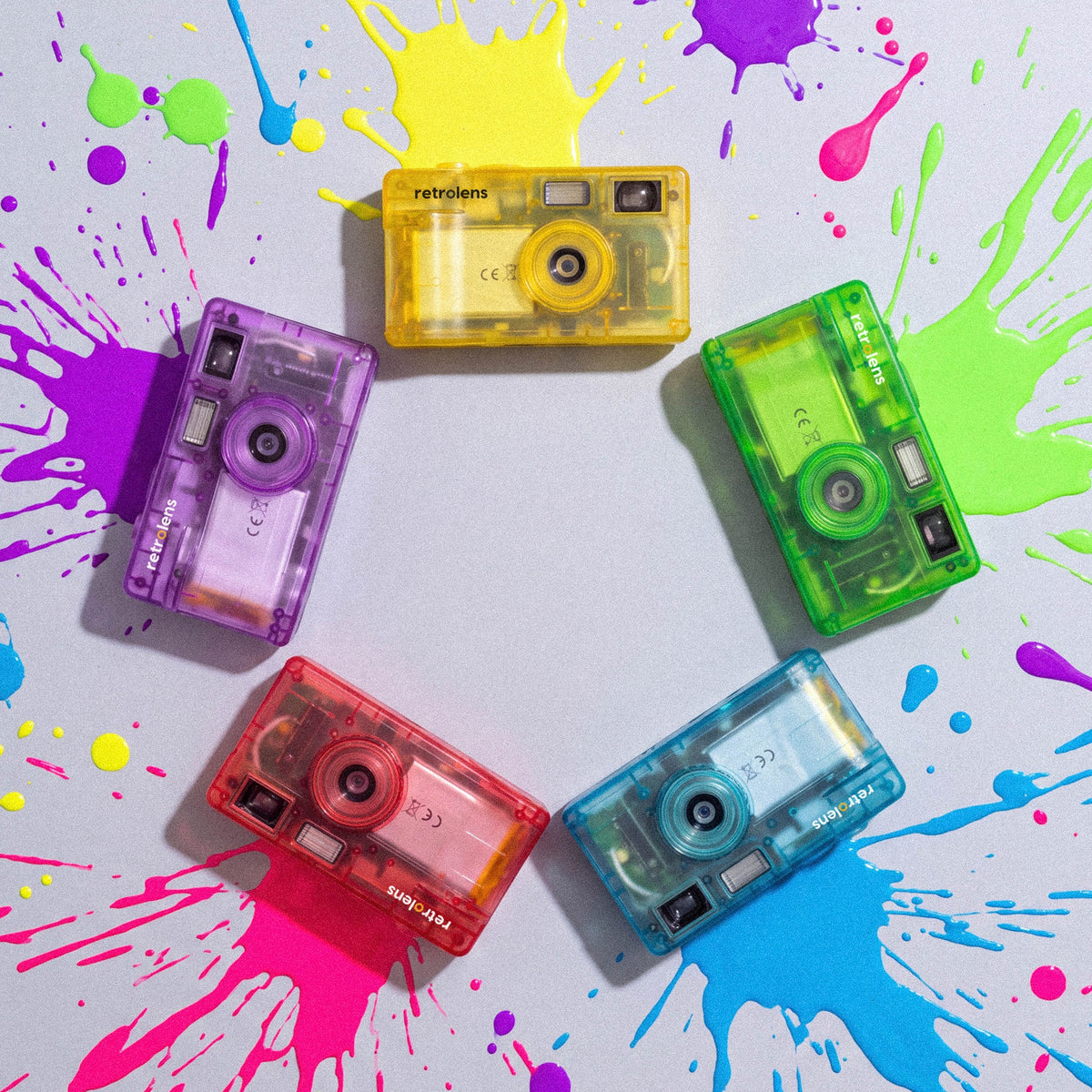 Digital Film Camera | Neon Aqua - retrolens