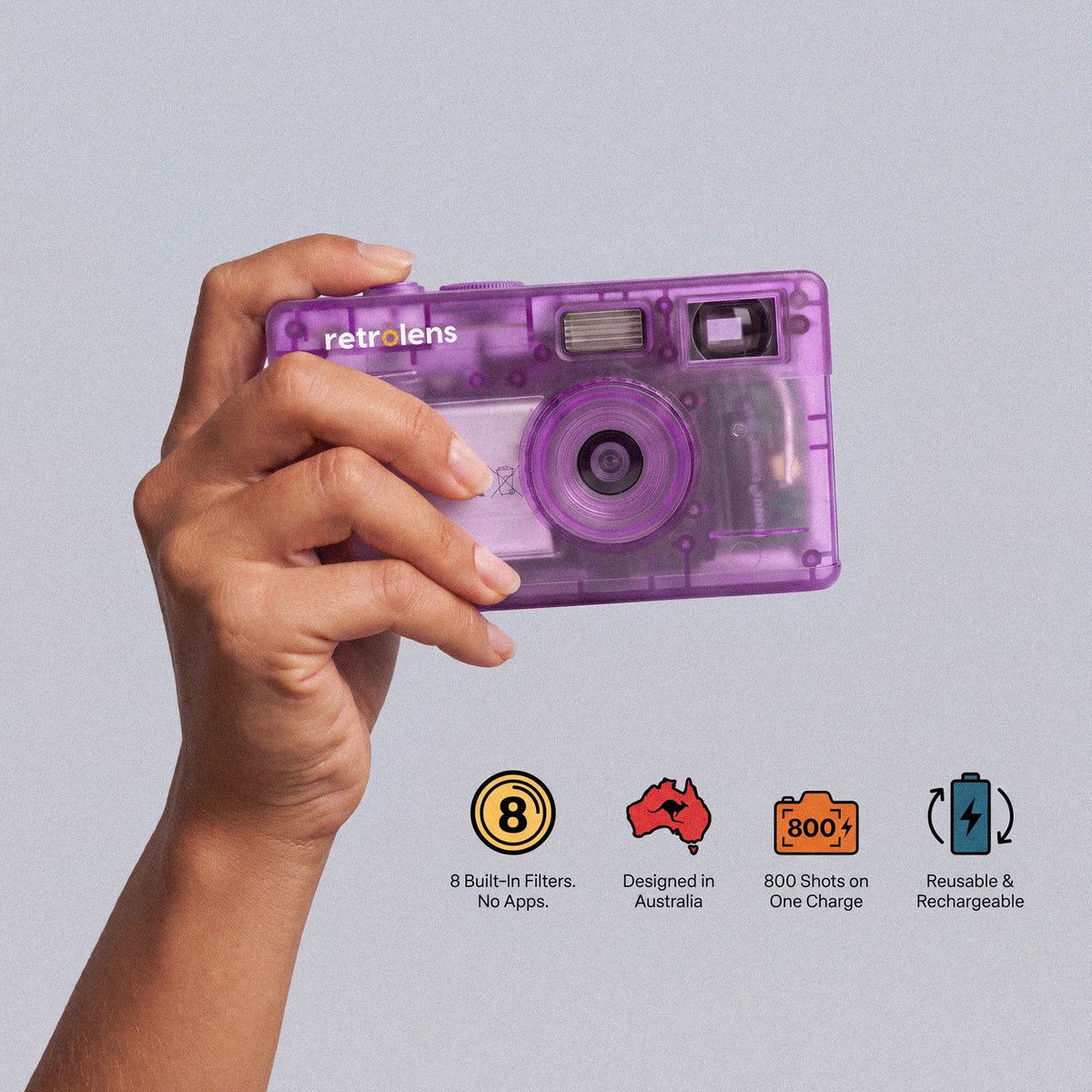Digital Film Camera | Neon Grape - retrolens