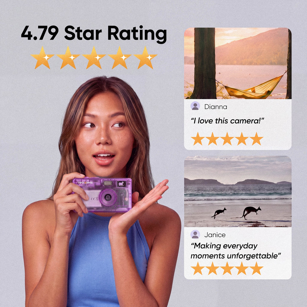 Digital Film Camera | Neon Grape - retrolens