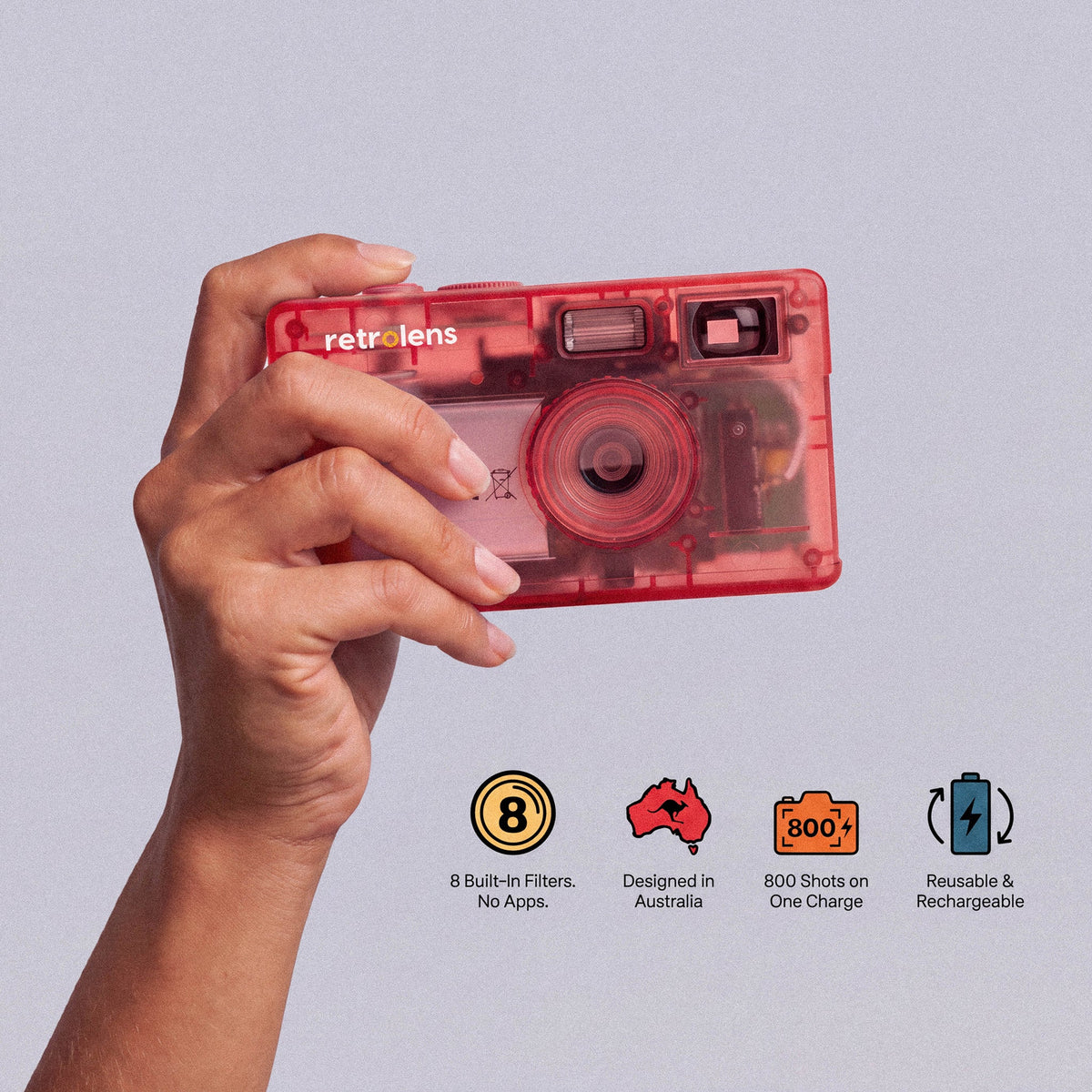 Digital Film Camera | Neon Punch - retrolens