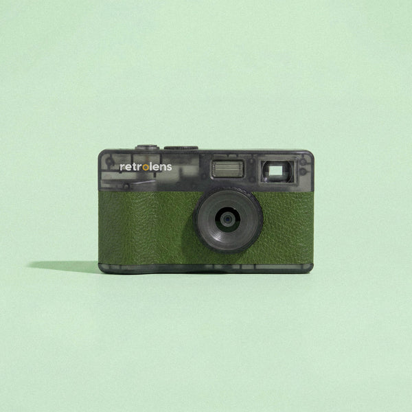 KLIK. コンパクトフィルムカメラ オリーブグリーン Retrolens Digital Film Camera | Transparent Moss Green – retrolens